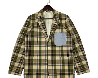 Seltene Junya Watanabe MAN Comme des Garcons x Brooks Brothers Rekonstruierte karierte Jacke - Japanisches Designer Archiv - Made in Thailand
