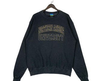 Bluza z okrągłym dekoltem w stylu vintage Northern Arizona University Champion, duża, grafitowa, drwale NAU Eco Fleece