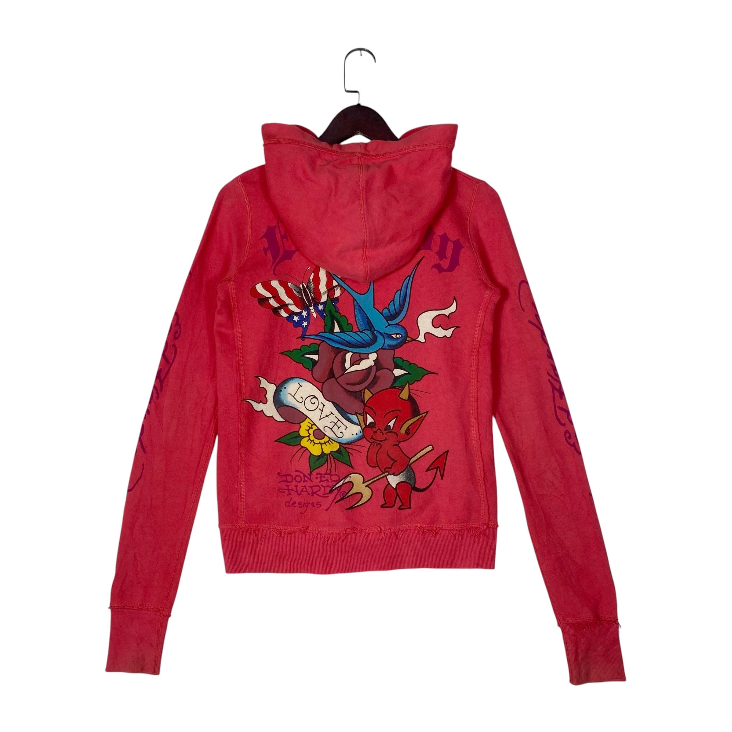 Pink Ed Hardy Hoodie - Etsy