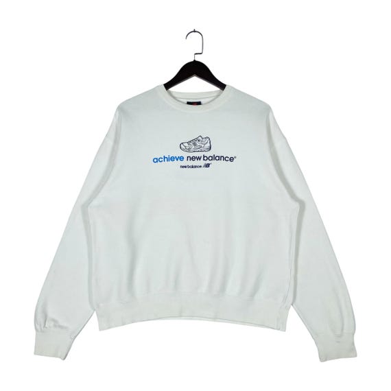 New Balance, Vintage New Balance Graphic Sweatshirt Crewneck Achieve New Balance Sneaker Big Logo Jumper Size Large