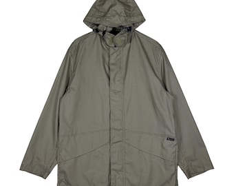 Vintage Aquascutum London Packable Rain Jacket - Club Check Pattern Hooded Parka - Size S (Fits Oversized) - Lightweight Waterproof Shell