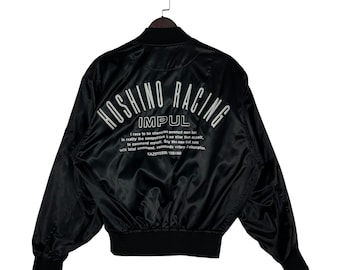 Rare 90s Hoshino Impul Co Ltd Racing Jacket Total Motorsport Fashion Creater Japanese Archival Streetwear JDM Racing Gear Bomber Size L