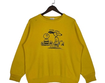 Vintage 60s 70s Peanuts Charlie Brown & Snoopy Hoodie Zip up XL