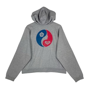 Vintage 90s Roxy Yin Yang Hoodie, Retro Surfwear Zip Up Sweatshirt