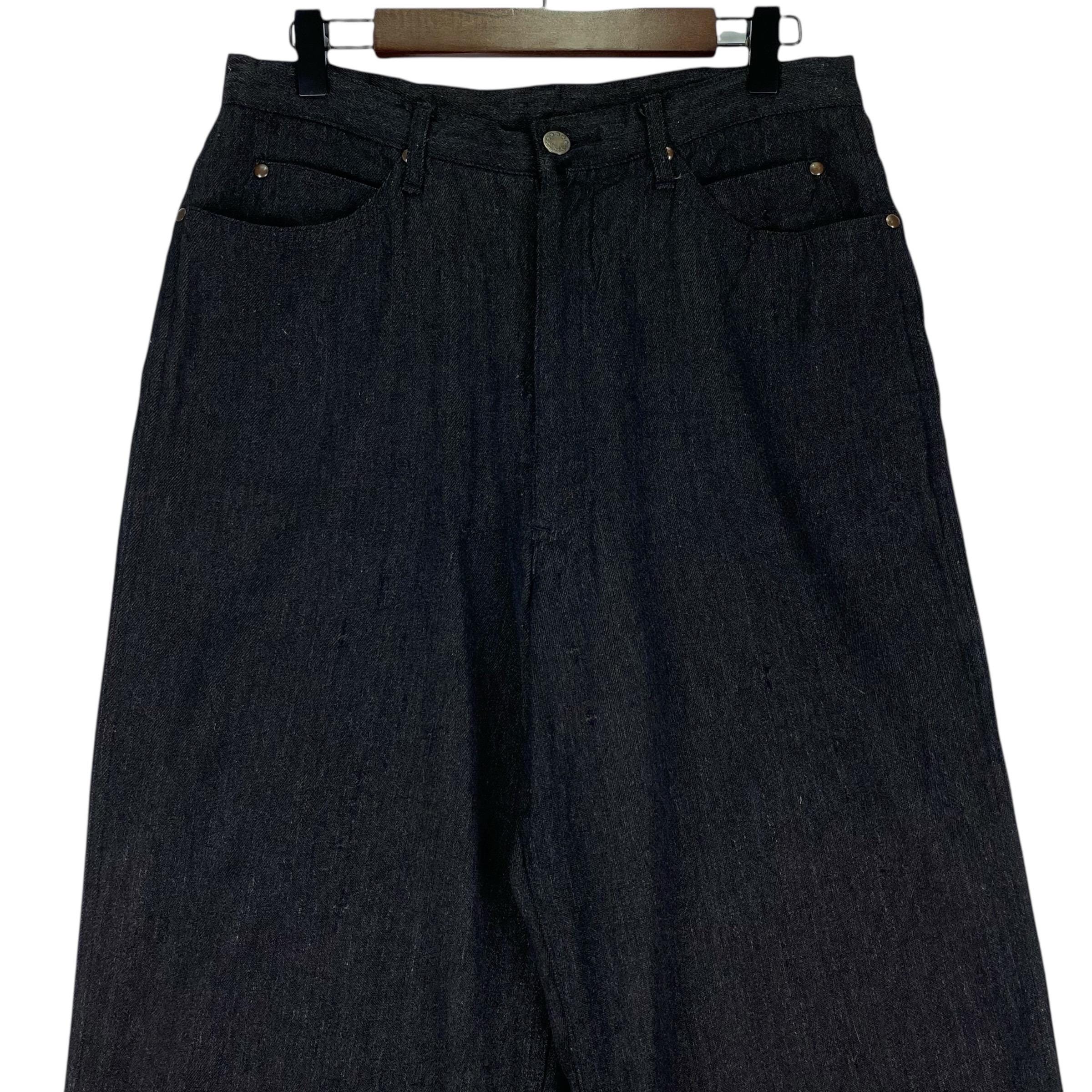 Vintage 1992 Comme Des Garçons Homme Wool Linen Trousers Black