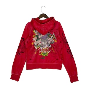 Ed Hardy Red Hoodie - Etsy