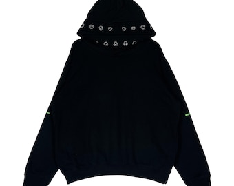 Kenshi Yonezu HYPE Tour Hoodie - Official Merchandise - Black Embroidered Tooth Graphics - Size Large - Rare Japanese Artist Streetwear