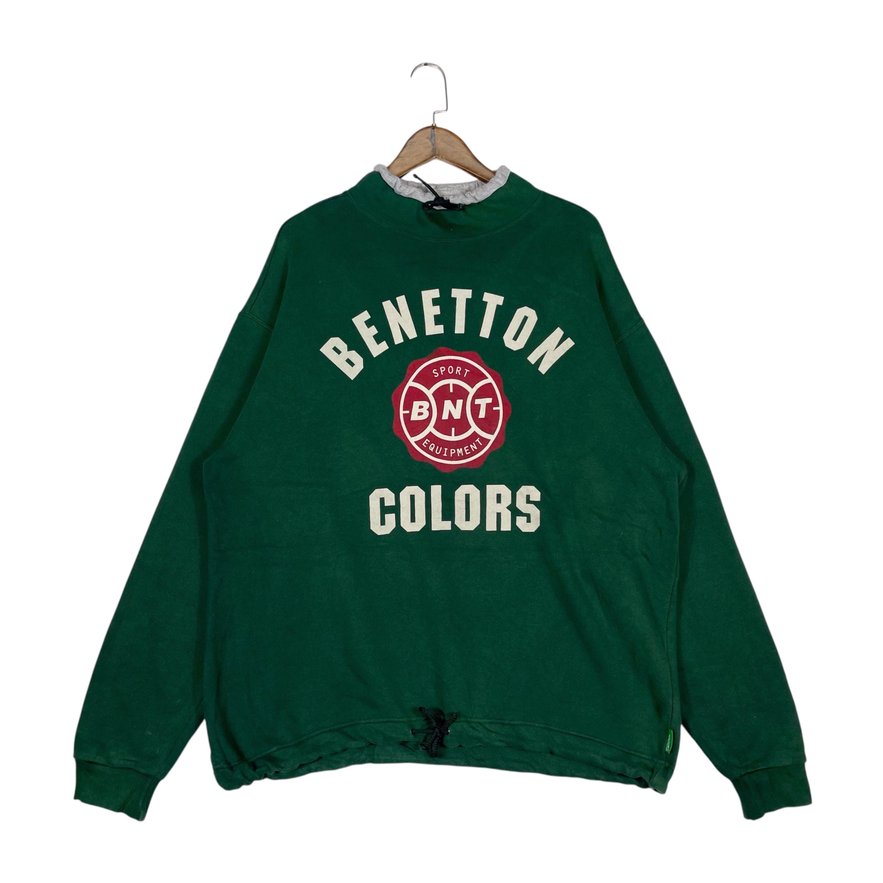 benetton / ベネトン ロゴ スウェット イタリア製 XL紫 緑90s BENETTON - benetton / ベネトン ロゴ スウェット イタリア製 XL紫 緑