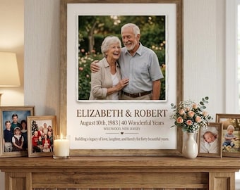 Cadre photo pour l'anniversaire des parents, cadeau personnalisé pour maman et papa