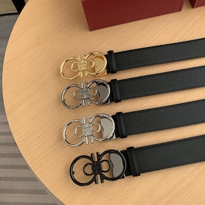 Authentic Salvatore Ferragamo leather belt Width:3.5cm/1.38in