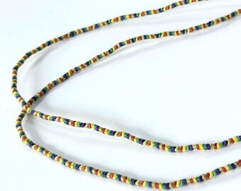 Friendship Necklace 2-Pack - Bright Colors - Single Knotted