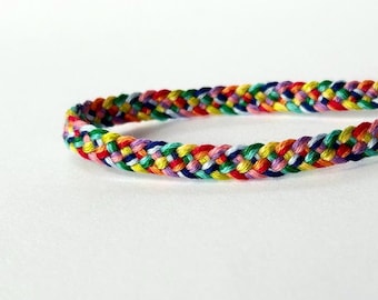 Friendship Bracelet - Rainbow - Big Band Weave