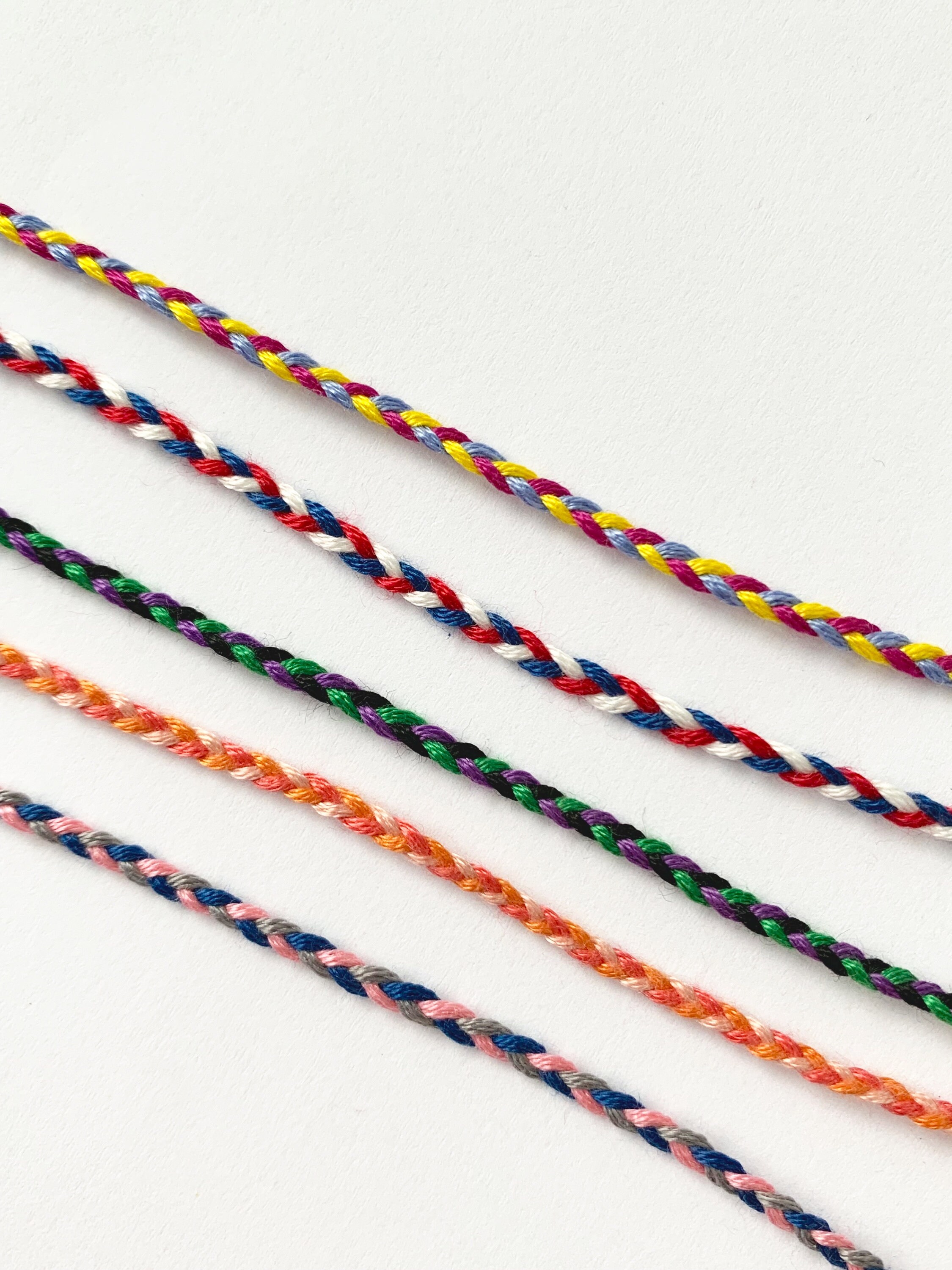 Three Color Pattern Braid Made to Order - Three Color Braid - Thin or Thick - Bracelet or Anklet ...