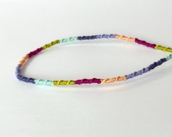 Friendship Anklet - Multi Color - Spiral