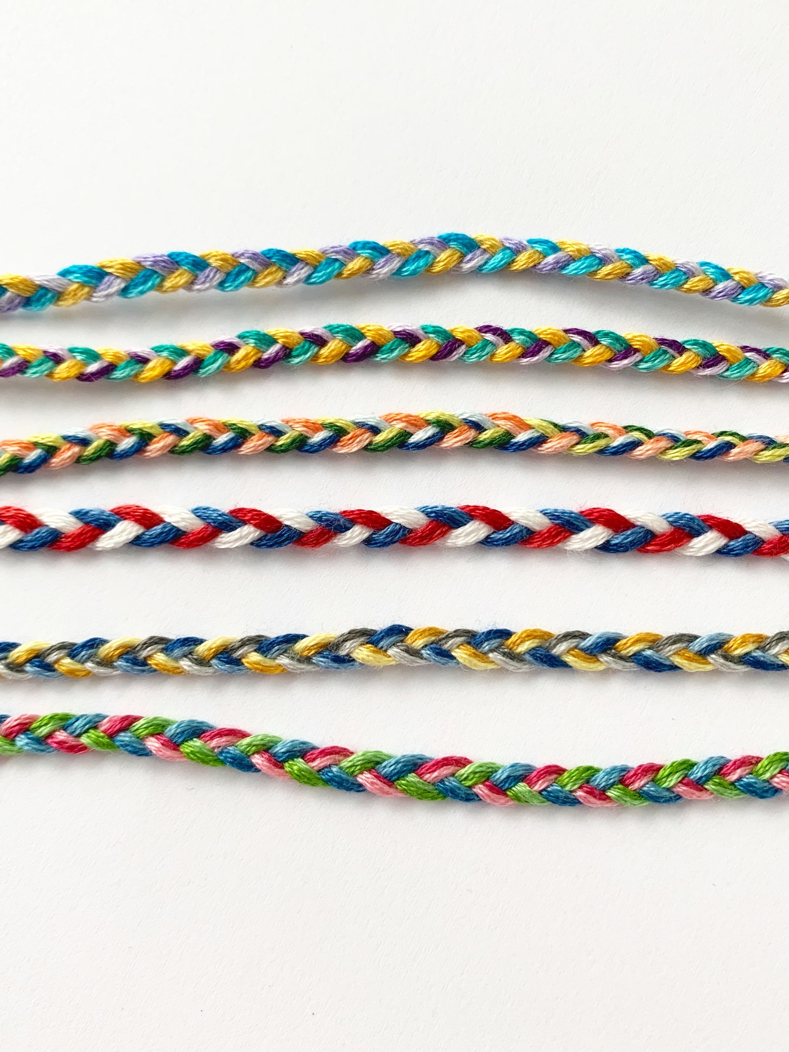 Three Color Pattern Braid Made to Order - Three Color Braid - Thin or Thick - Bracelet or Anklet ...