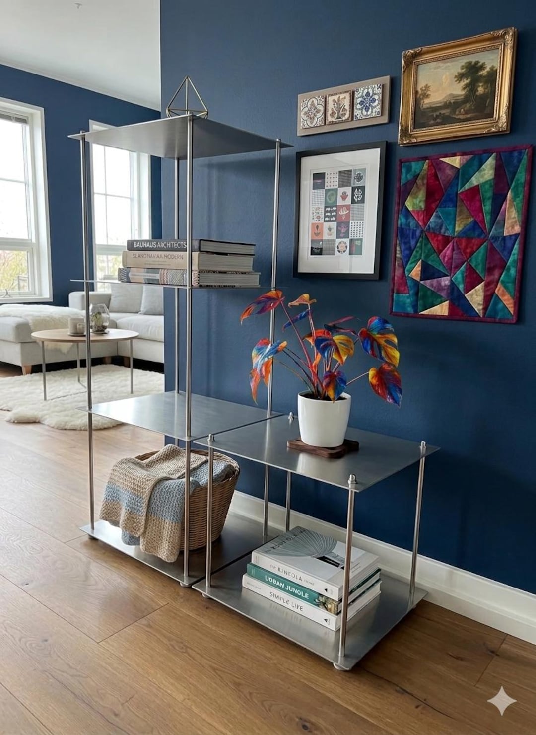 Minimalist Modular Metal Shelving System – Expandable, Screw-together ...
