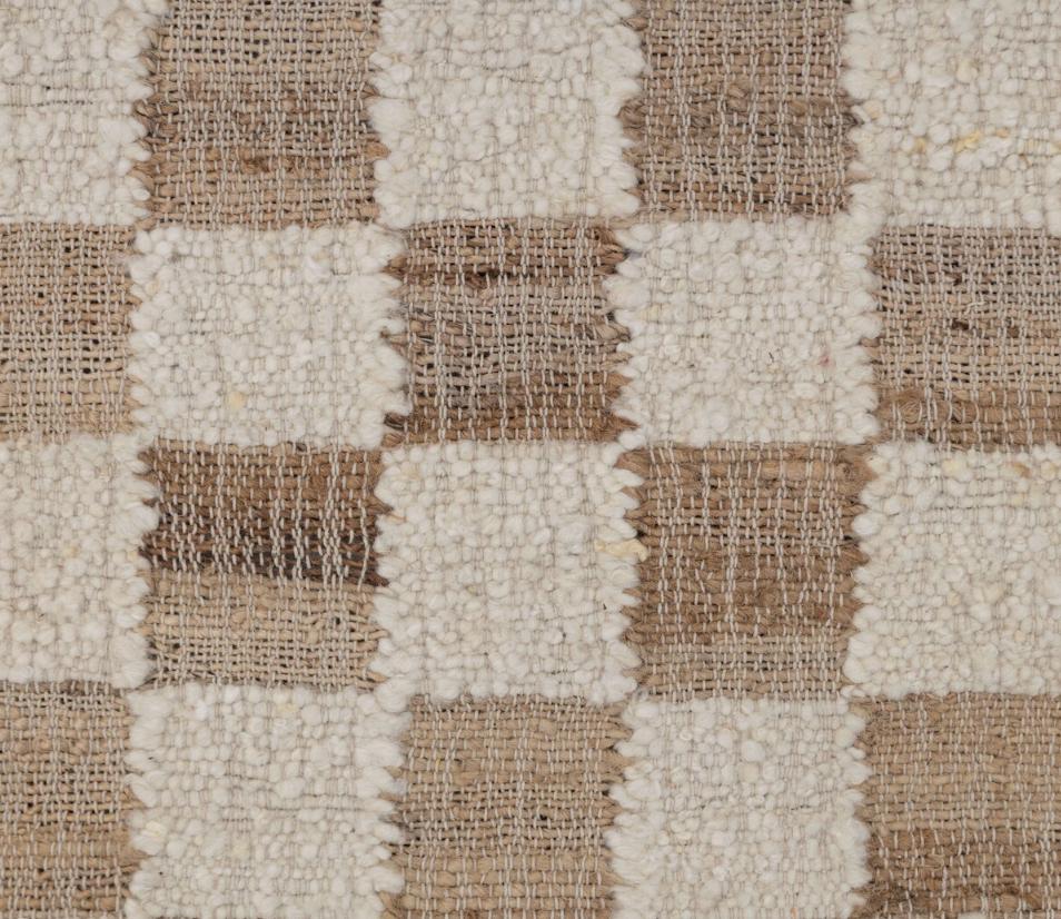 Checkered Jute Rug – Neutral Beige & Cream Checkerboard Area Rug ...