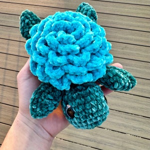 Crochet Rose Sea Turtle Plushie | Amigurumi Stuffie | Stuffed Animal | MADE TO ORDER