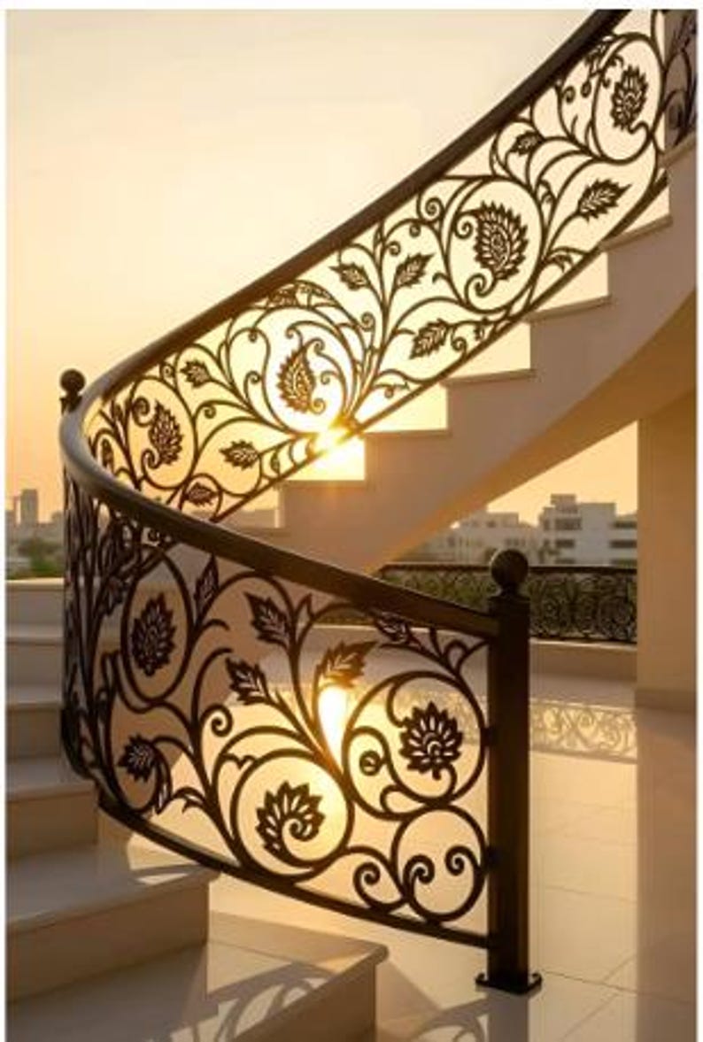 Svg Railing Designs Modern Geometric Railing Designs | Laser Cut Metal Panels (DXF SVG) - Etsy