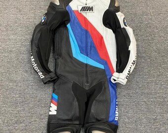 Inspired BMW Racing Leather Suit - Motorobike Leather Racing Suit - Custom MotoGP Biker Gifts