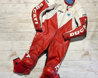Inspired Ducati Leather Racing Suit - Motorobike Leather Racing Suit - Custom MotoGP Biker Gifts