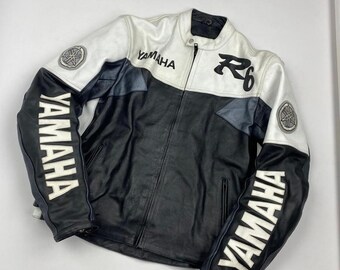 Inspired Yamaha R6 Leather Racing Jacket – 90s Style Motorcycle Jacket