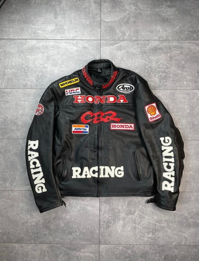 Honda vintage leather jacket - Etsy 日本