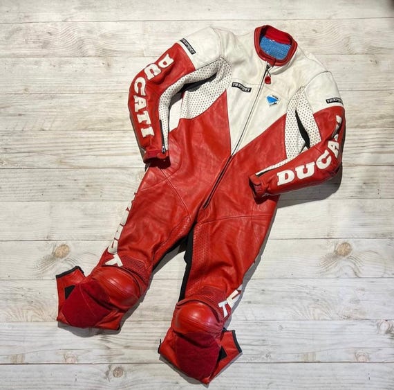 Inspired Ducati Leather Racing Suit - Motorobike Leather Racing Suit - Custom MotoGP Biker Gifts