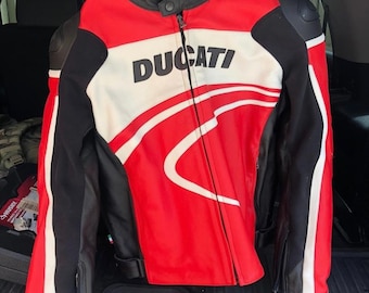 Inspired Ducati Leather Racing Jacket – Motorbike Racing Jacket - Custom Tailored Biker Gifts