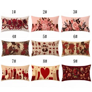 Fodera per cuscino lombare a forma di cuore di San Valentino, federa per cuscino decorativo a forma di cuore, fodera romantica per cuscino, fodera per cuscino singolo - personalizzabile