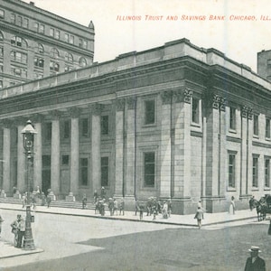 Vintage Postcard, Chicago, Illinois, Illinois Trust and Savings Bank