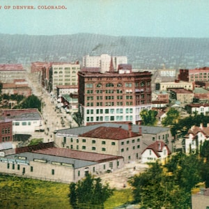 Vintage Postcard, Denver, Colorado, View of Denver and Capitol, ca 1910