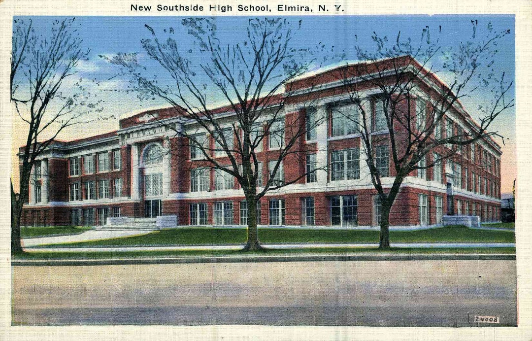 Vintage Postcard, Elmira, New York, Southside High School, Ca 1930 Etsy