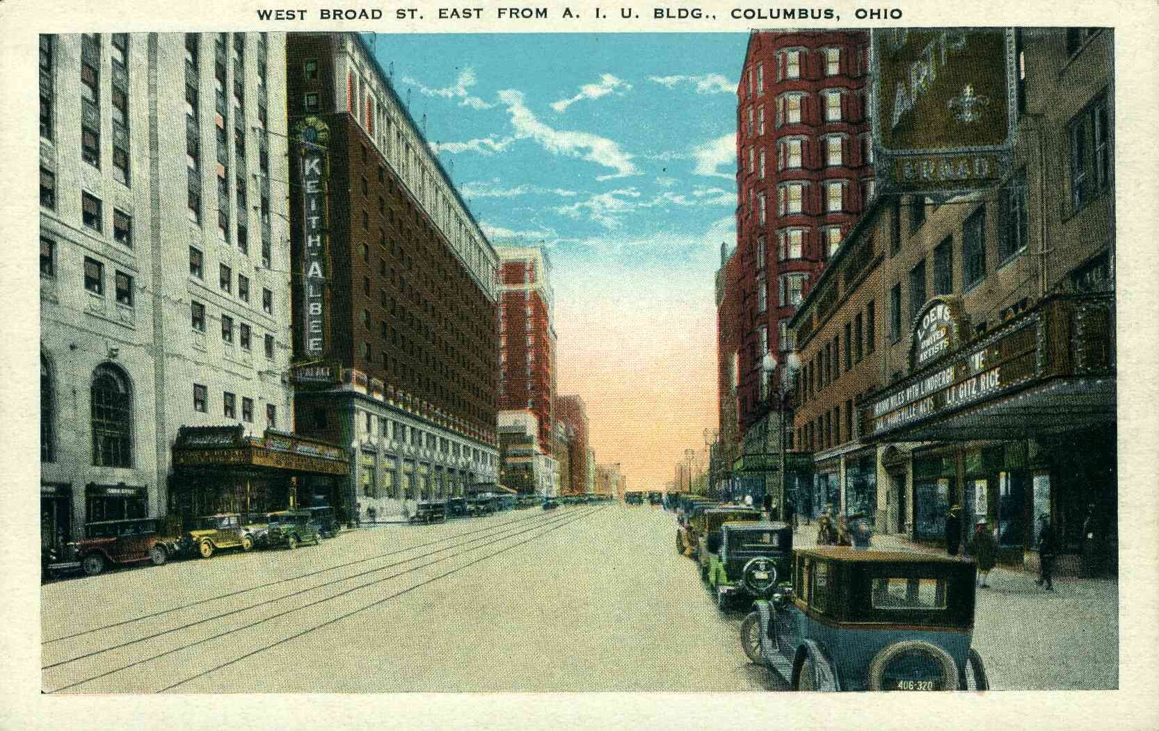 Paper & Party Supplies Paper Linen Postcard ca 1940 Birds Eye View of