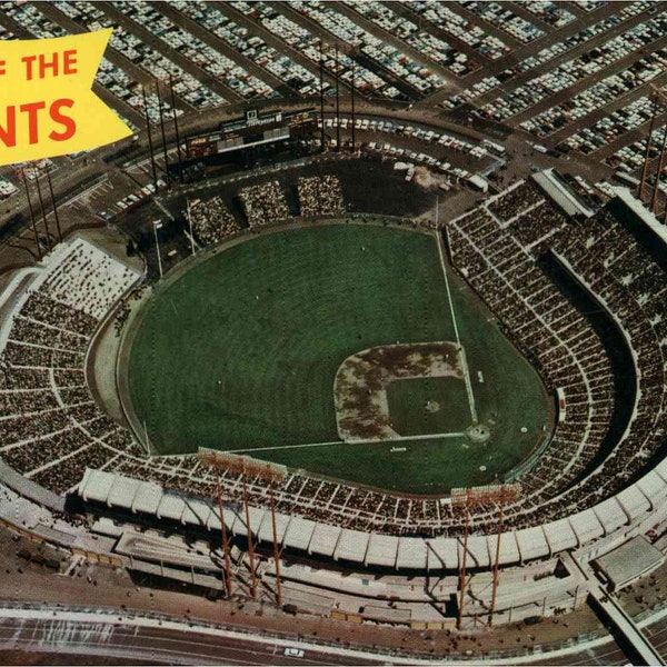 Chrome Postcard, San Francisco, California, Candlestick Park,  Home of San Francisco Giants