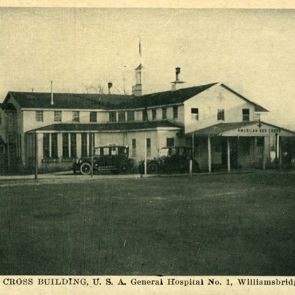 Vintage Postcard, Williamsbridge, New York, Red Cross Building, General Hospital, ca 1920