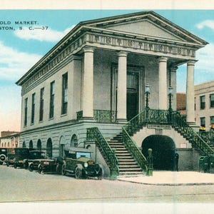 Vintage Postcard, Charleston, South Carolina, The Old Market, ca 1920