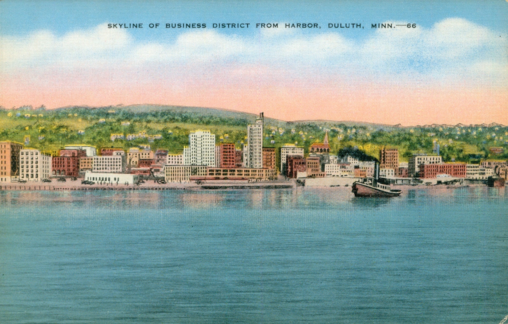 Postcard from the College of St. Scholastica, 1948 - Perfect Duluth Day