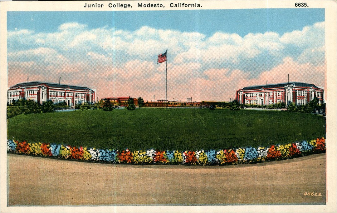 Linen Postcard, Modesto, California, Modesto Junior College, Ca 1930 Etsy
