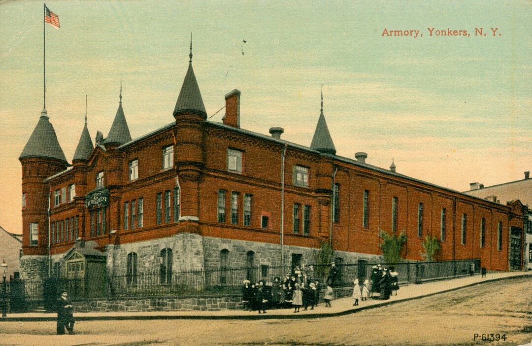 Vintage Postcard, Yonkers, New York, the Armory, 1914 Etsy
