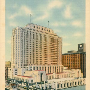 Linen Postcard, Chicago, Illinois, Daily News Building, ca 1940