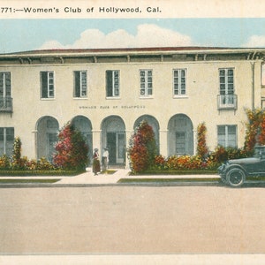 Vintage Postcard, Hollywood, California, Womens Club of Hollywood, ca 1920