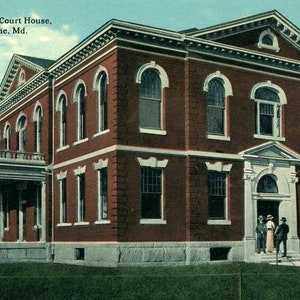 Vintage Postcard, Princess Anne, Maryland, Somerset County Court House