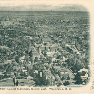 Vintage Postcard, Washington, DC, View from Washington Monument, Capitol