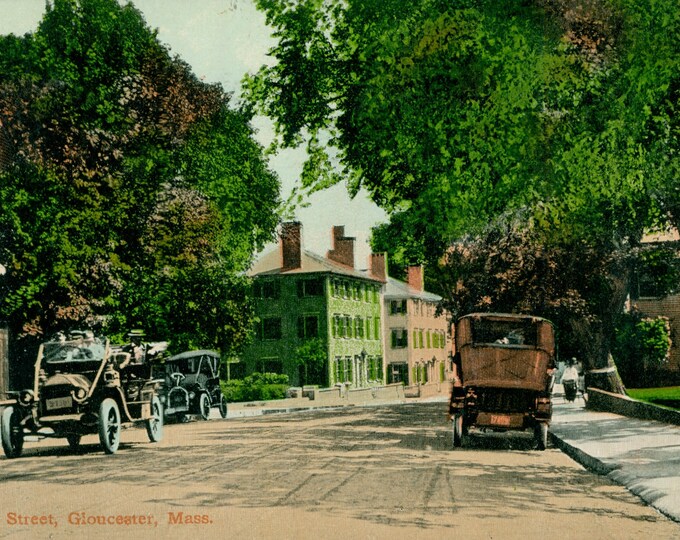 Vintage Postcard, Springfield, Massachusetts, Main Street Looking West