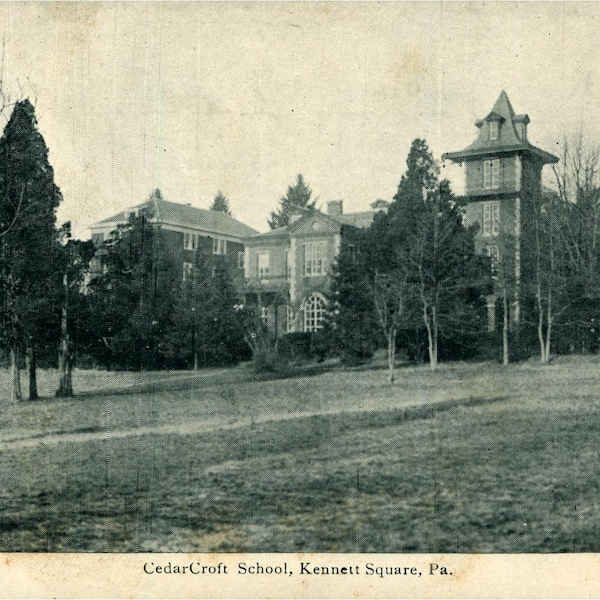 Vintage Postcard, Kennett Square, Pennsylvania, Cedar Croft School, ca 1905