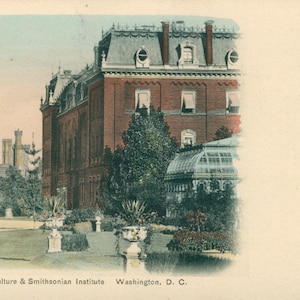 Vintage Postcard, Washington, DC, Dept of Agriculture and Smithsonian