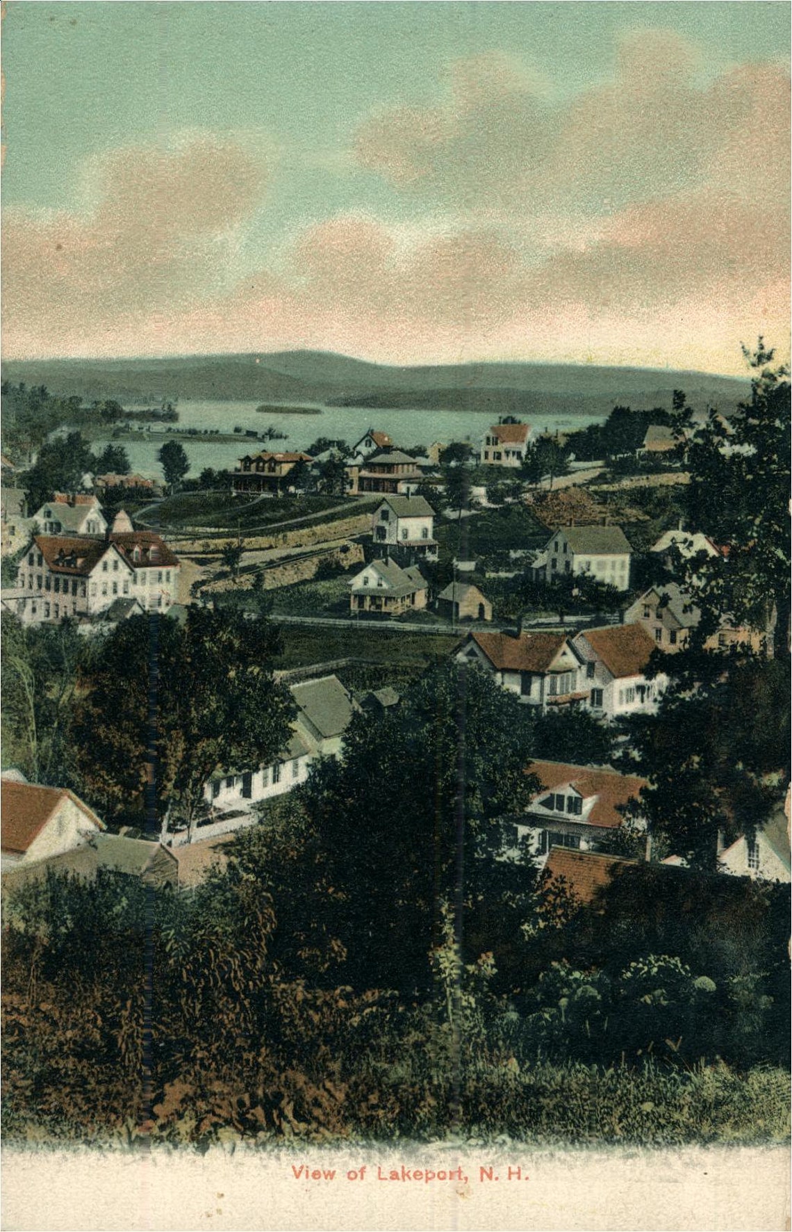 Vintage Postcard Lakeport New Hampshire Birds Eye View of Etsy
