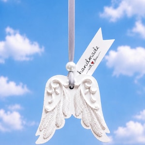 Angel Wing Scented Stone Pendant – Guardian Angel Gift with Fragrance & Gift Packaging | Handmade in Austria, Aroma Diffuser, Reminder