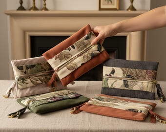 Bolsa vintage multiuso – para documentos, dinheiro e acessórios 18x13 cm